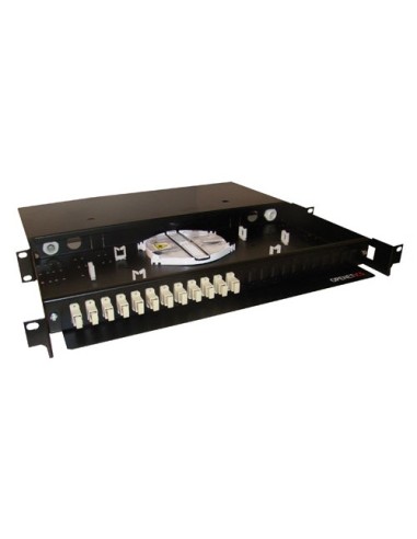 Kit caja distribuidora de fibra óptica extraíble 19" 2U 48
