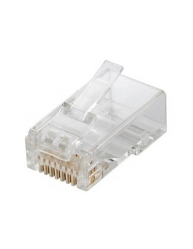 Conector RJ45 Cat. 6 UTP macho EZ pasante para cable rígido y flexible AWG 23/24