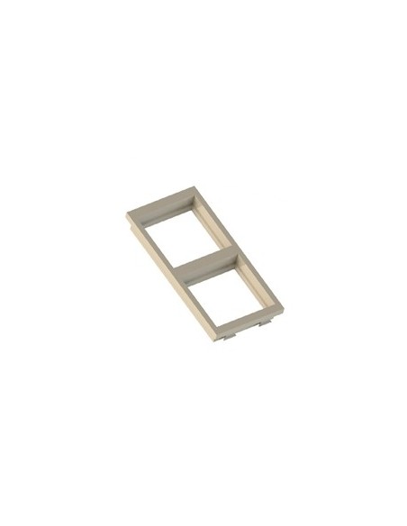 Placa doble 2 huecos de 45x45 mm.