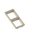 Placa doble 2 huecos de 45x45 mm.